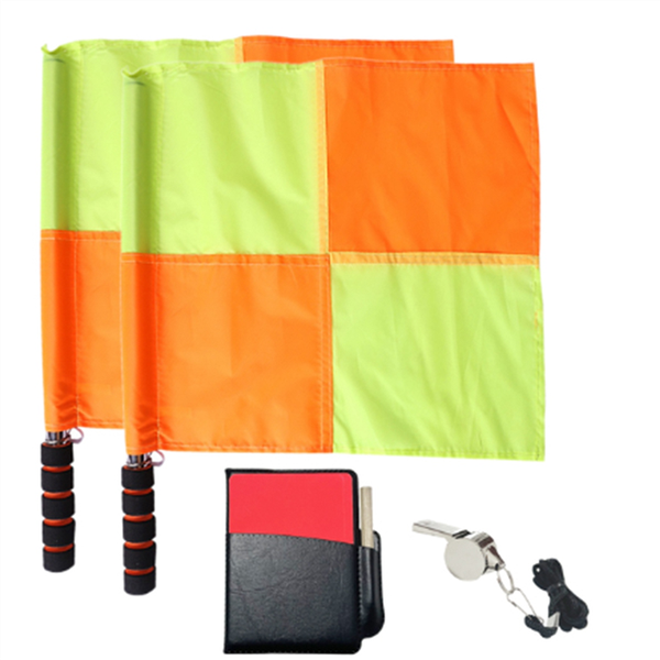 Soccer Referee Flag Set,Red Yellow Cards with Notebook and Pencil