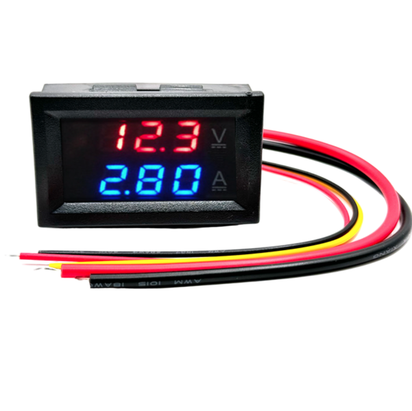 IPSTYLE Digital Voltmeter Ammeter Dual Display Voltage Detector DC 0-100V