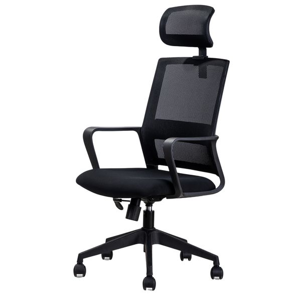Office Chair - with Headrest - Black