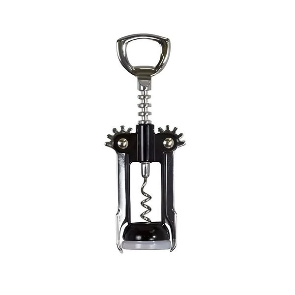 Black Sturdy Fackelmann Lever CorkScrew And Bottle Opener