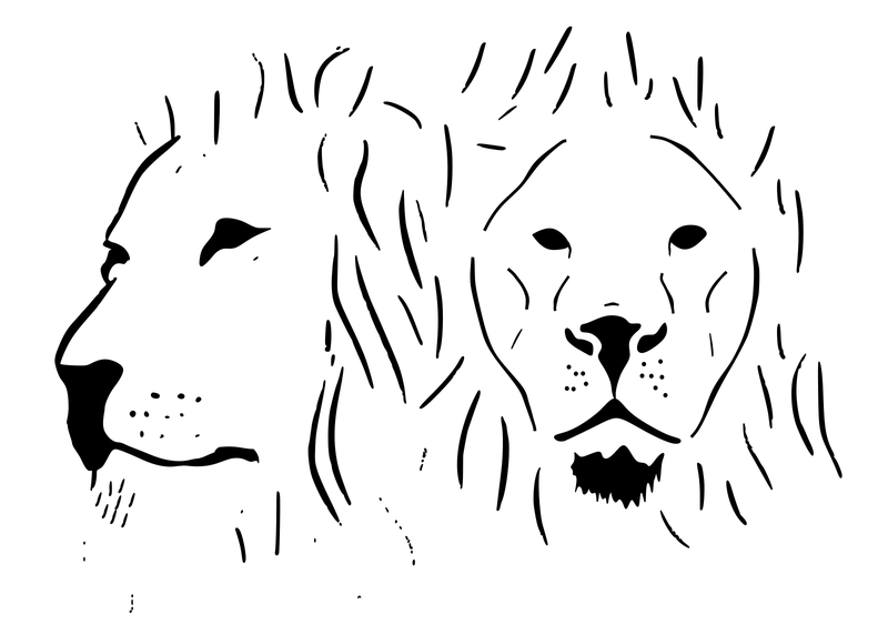 African Lion Stencil (40cm)