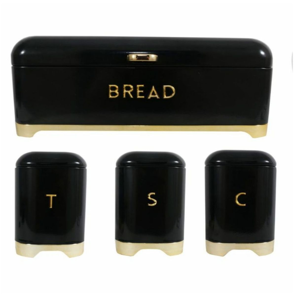 Bread Bin with 3 Piece Matching Canister Set Shop Today. Get it