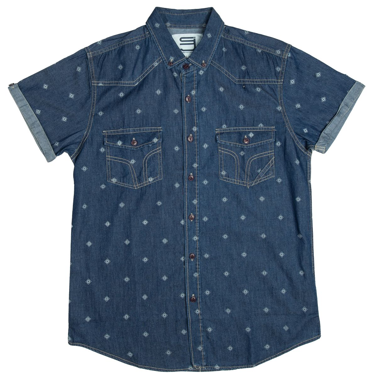 S&J Men's Disclosure Denim Short Sleeve Shirt Shop Today. Get it