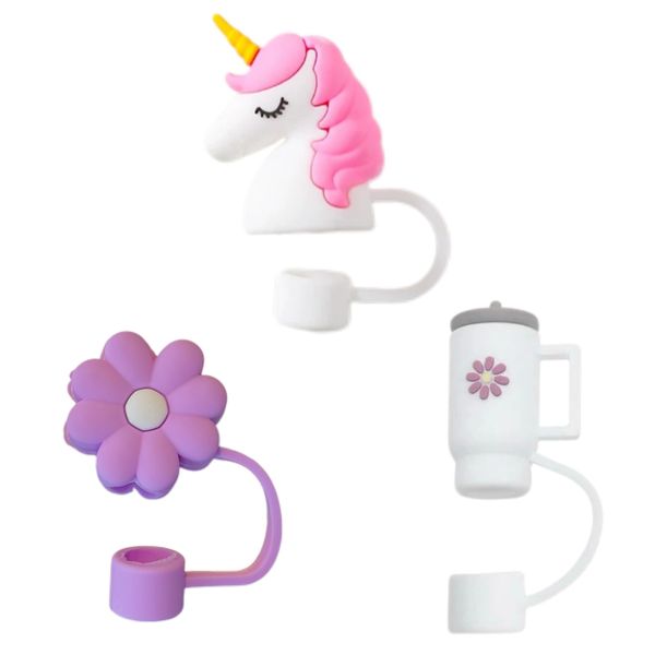 3 pack Straw Covers 1Cm Toppers For Tumbler Cups