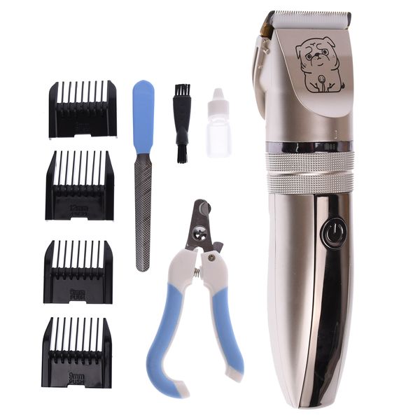 9 Piece Surker-SK600 Wireless Rechargeable Dog &amp; Cat Hair Clipper