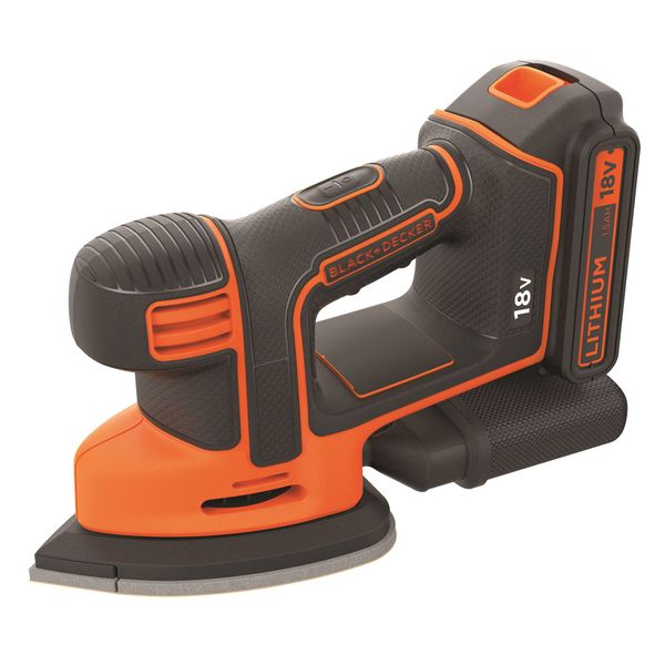 BLACK+DECKER 18V Cordless Mouse Detail Sander + 1 Battery + Charger