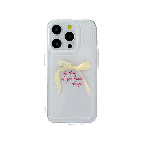Clear Case With 'Favorite Things' Quote &amp; White Bow-Compatible With iPhone