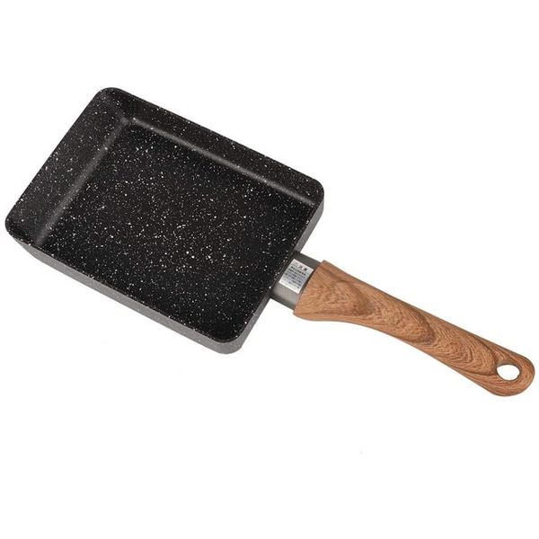 Nonstick Frying Pan Aluminum Pan With Wooden Handle