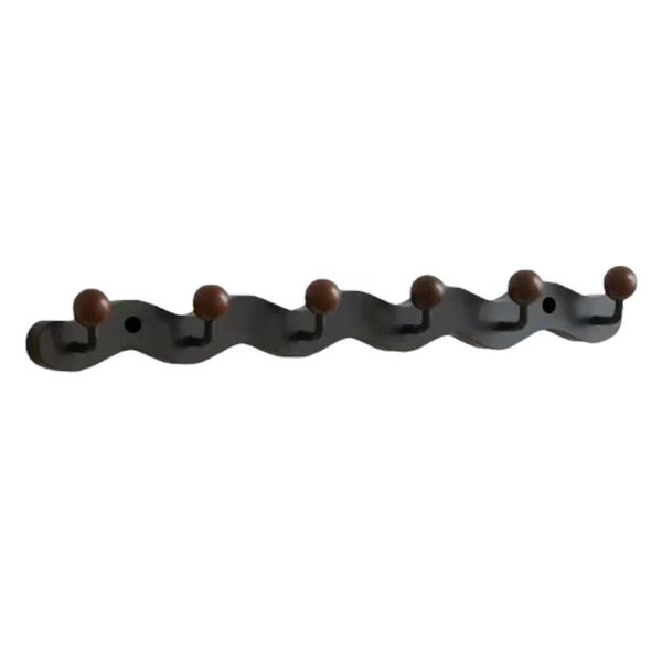 UTrade Solid Wood Utility Hanger with 6 Hooks Towel Holder Utility Rack