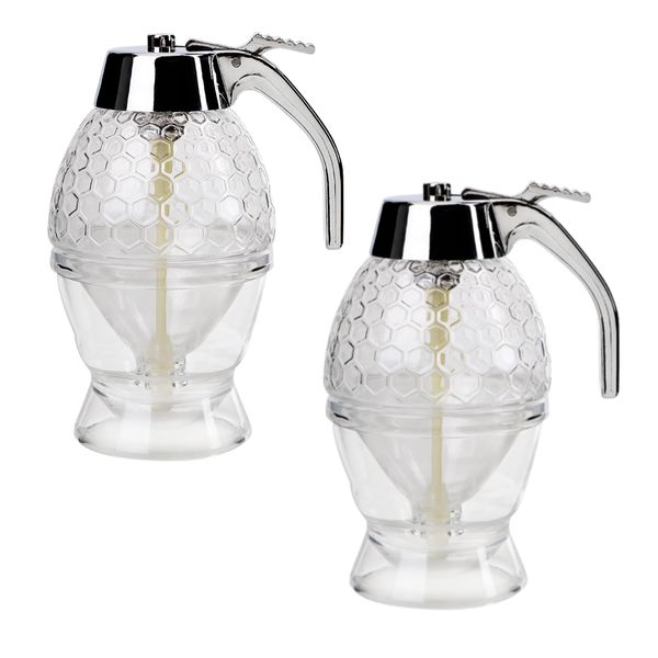 Home Kitchen Honey Jar Dispenser Set of 2 (200ml)