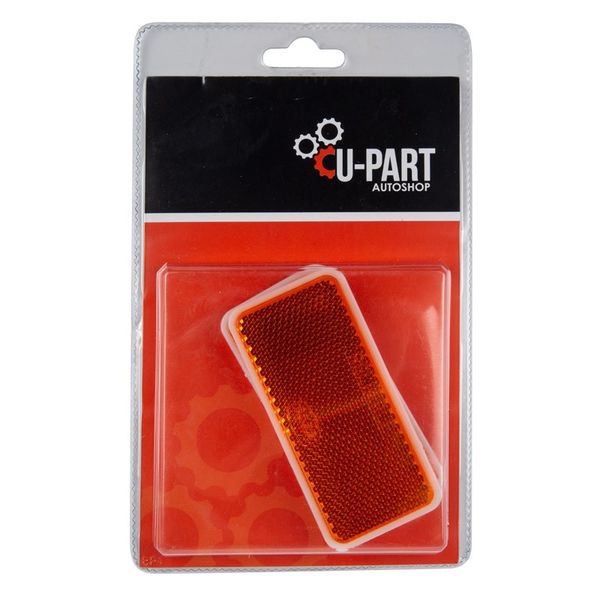U-Part - Square Reflector - Stick-On - Yellow - 90mm - Bulk Pack of 10 x 2