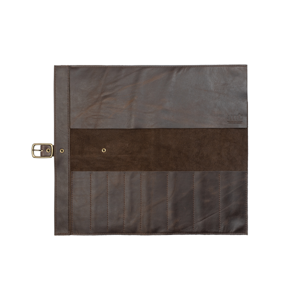Arrow Leather Goods Knife Roll Bag - Brown