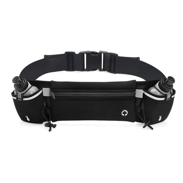Men's Running Multifunctional Sports Waist Bag with Water Bottles