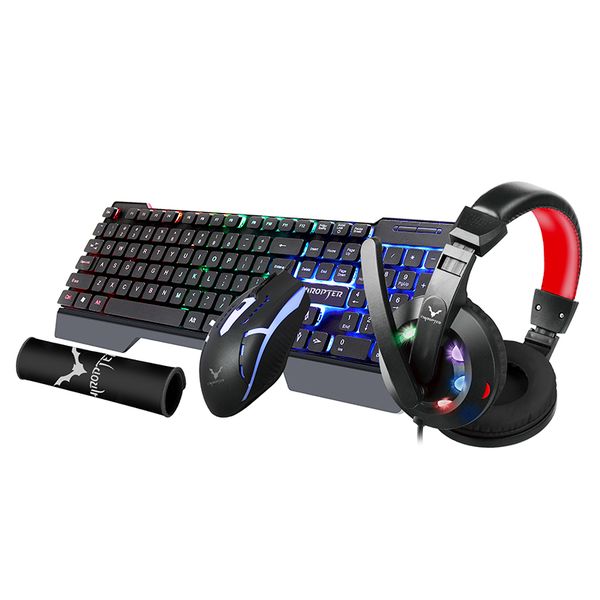 4 in 1 Gaming for PC, Xbox or PS4 (Keyboard, Headset &amp; Mouse/Pad)