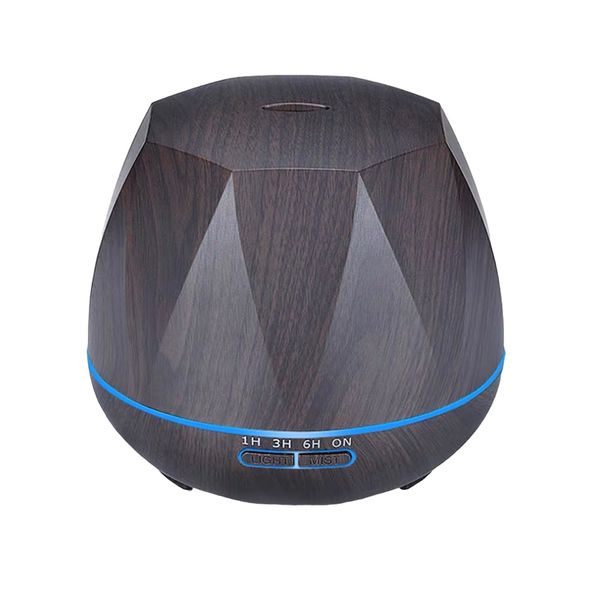 500ml Wood Grain Essential Oil Diffusers Humidifier - 7 Colour Changing LED