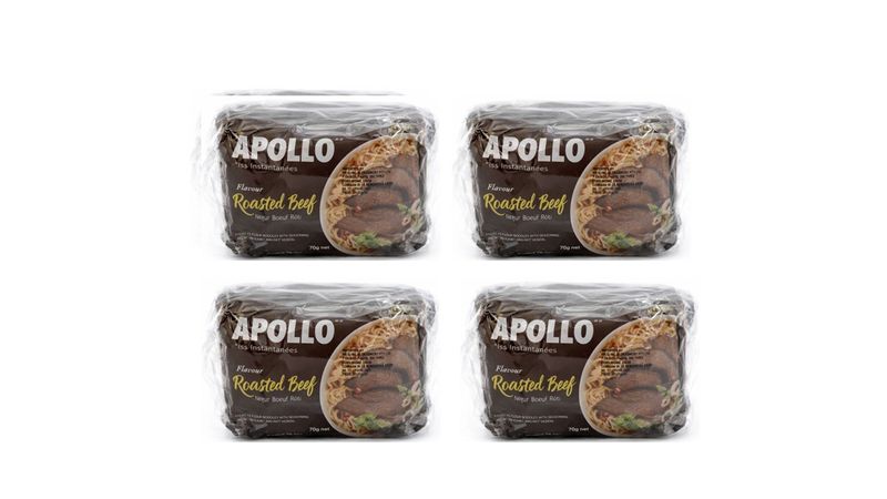 APOLLO INSTANT NOODLES - BEEF FLAVOUR (5 x 70g) 4 Packs