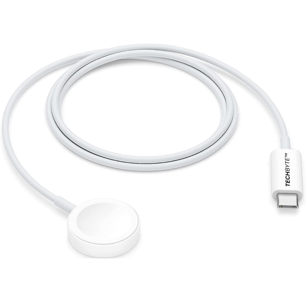 TechByte Charger for Apple Watch - USB-C Cable - 5W Magnetic Charger - 1m