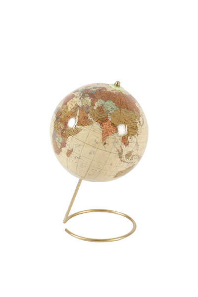 Brown and Gold Globe Decor 14x22cm