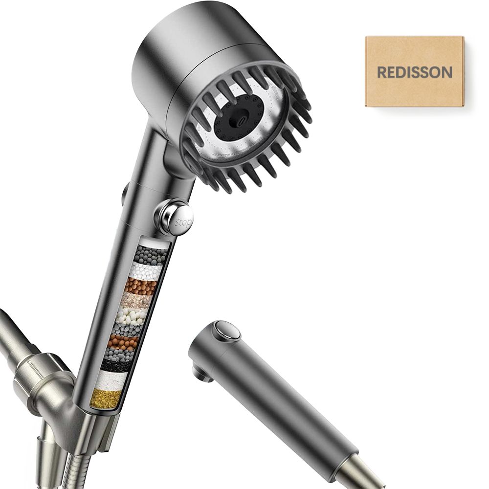 Filtered Shower Head with Handheld, 3 Spray Mode with ON/OFF Switch