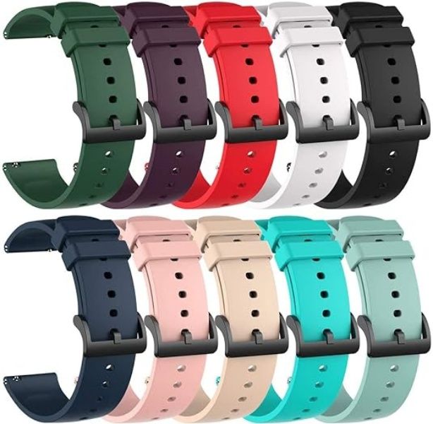 10pcs The smartwatch features a 6mm silicone strap, with Wacth straps