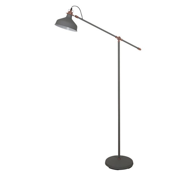 Floor Lamp Metal E27 - Grey 40W