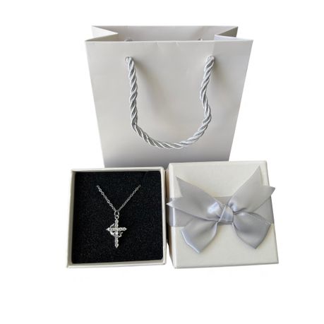 Christian Cross & Crown Necklace in Luxurious Gift Box Image