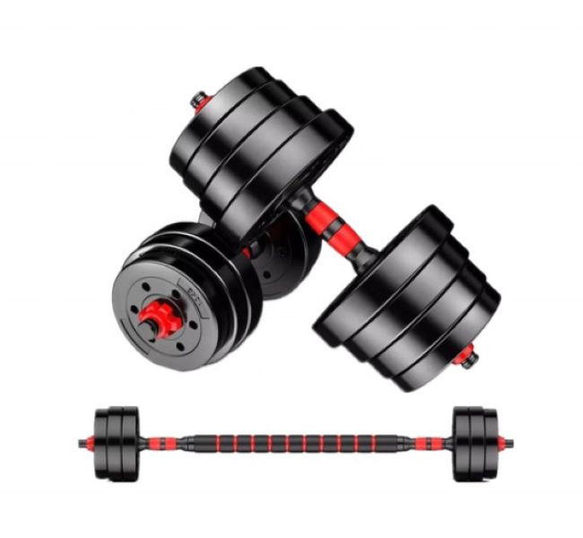 40kg Plastic Cement Indoor Fitness Weight Lifting Adjustable Dumbbells