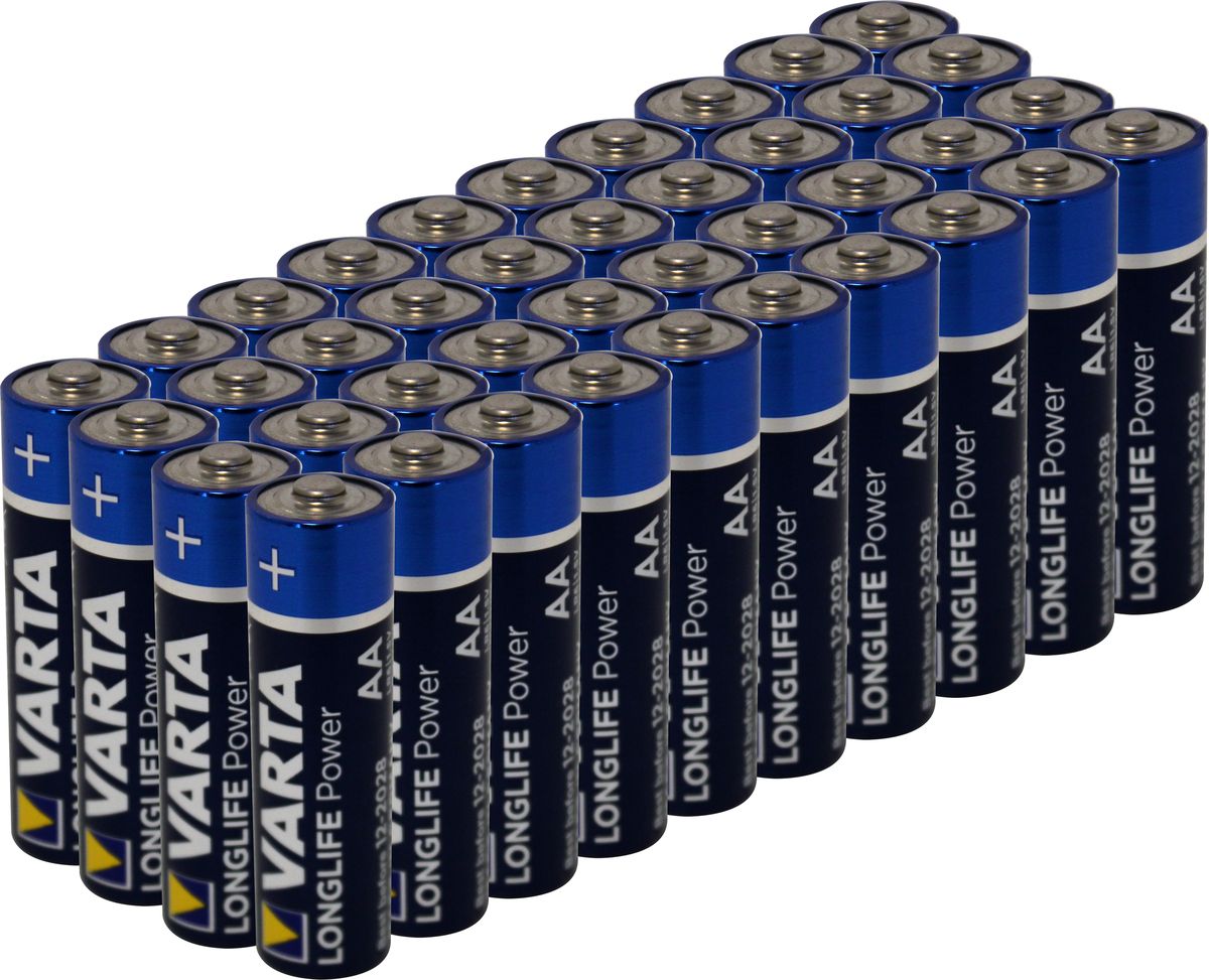 Varta Longlife Power Batteries AA Bulk Pack 40 Pieces (20X2Packs) Shop Today. Get it