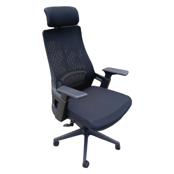 Ergonomic Mesh Adjustable Reception Office Chair With Headrest And Armrest