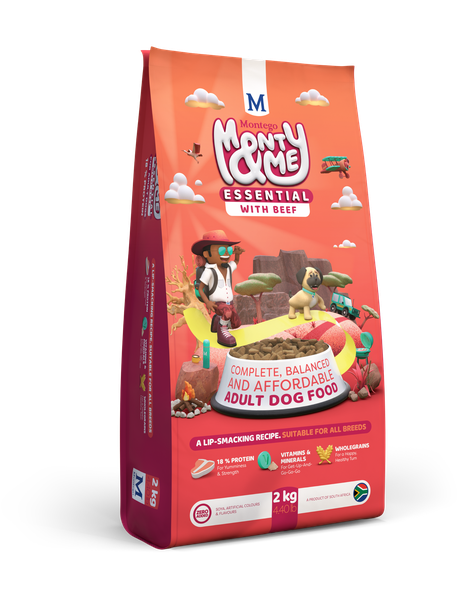 Montego Monty &amp; Me - Essential Beef Adult Dog Food - 2 kg