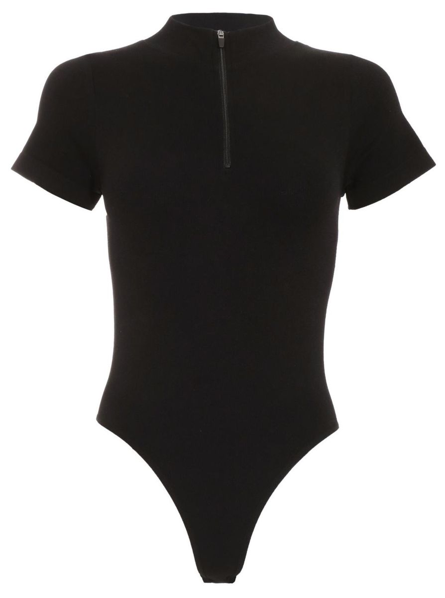 Quiz Ladies Black Zip Front Bodysuit Shop Today. Get it Tomorrow