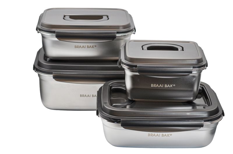 BRAAI BAK Food Storage Containers - 4 Pack
