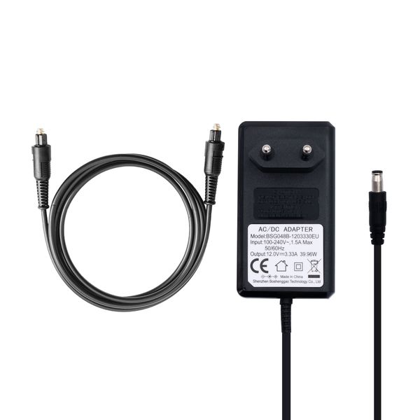 Volkano Power Supply and 3m Toslink Cable Bundle