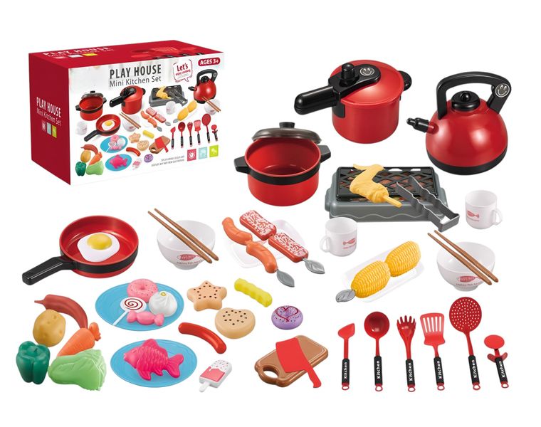 Chef's Deluxe 50-Piece Mini Kitchen Playset - Cook, Serve &amp; Imagine!