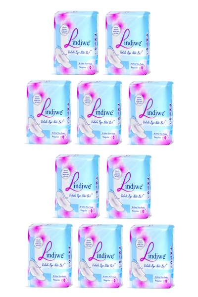 Lindiwe Sanitary Pads Ultra thin 10 Packs x 8 Pads (80)