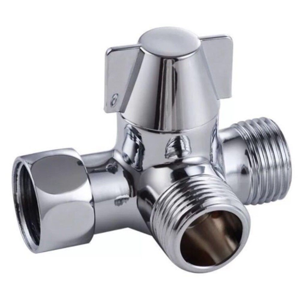 Full-Brass 3-Way Shower Arm Diverter Valve for Hand Held Showerhead