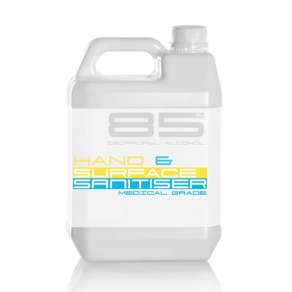 Medical Hand &amp; Surface Sanitiser 5Litre Refill 85% (Isopropyl Alcohol)