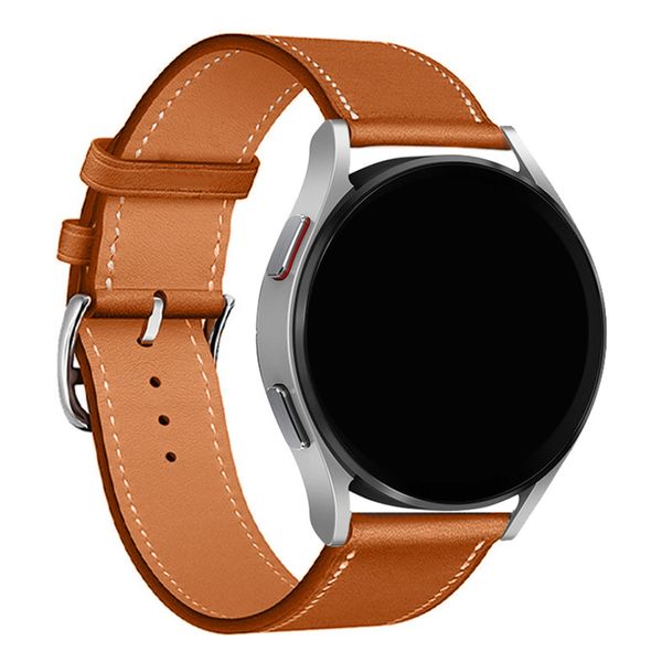 20mm Genuine Leather Watch Band Compatible With Apple/Huawei/Samsung Galaxy