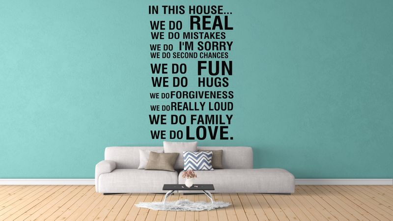 Imaging Architects Modern House Rule "We Do Real" Wall Tattoo / Decal