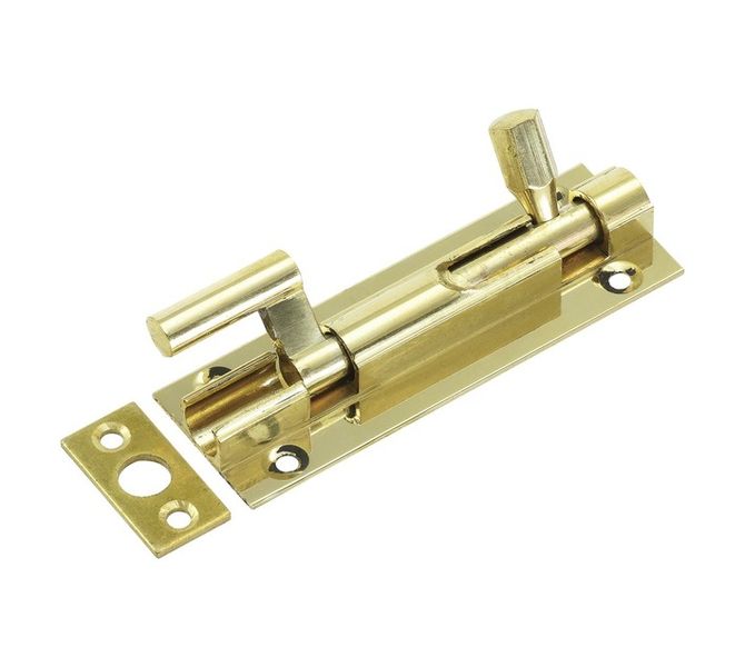 100 mm Barrel Bolt Necked Polishe Brass