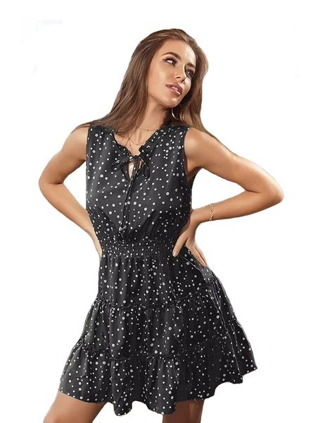 Women Summer Dress Casual Beach Vacation Outfits Ruffle Mini Sundress