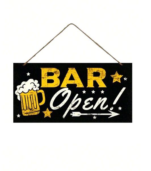 Bar Open Bar Hanging Sign (10cm x 20cm)