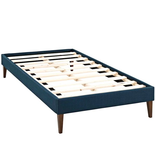 Azure Tessie Twin Bed Frame in Blue Beige
