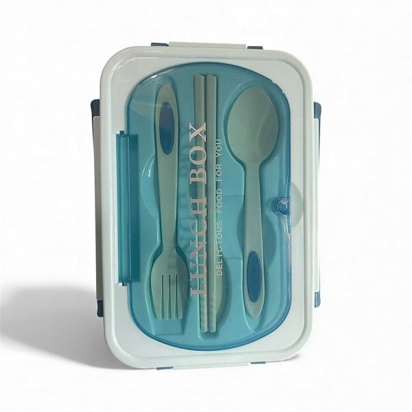 Portable Lunch Box with Spoon and Fork
