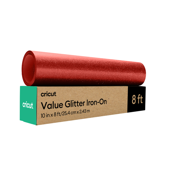 Cricut Value Glitter Iron-On 25.4 x 2.4m Red