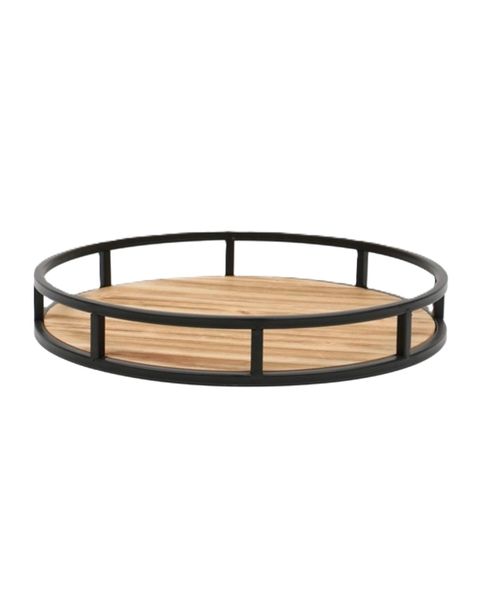 Urban Charm Tray, Wood/ Metal, 40cm