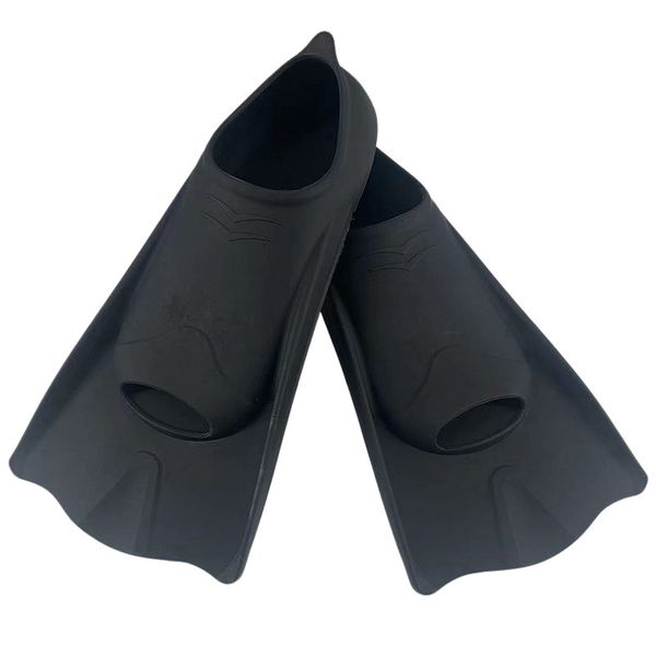 Youth Silicone Swim Fins for Freestyle Training and Snorkeling - Black