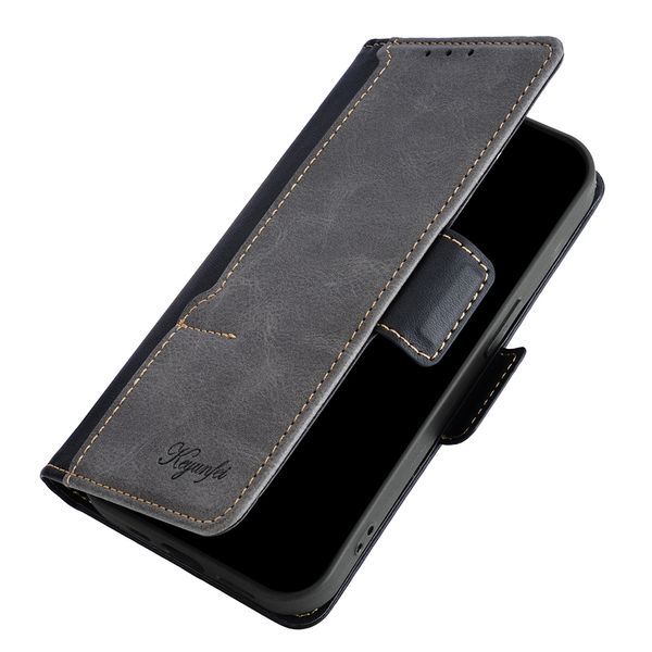 Flip-Style Calfskin Leather Phone Case Compatible With iPhone 17 Pro