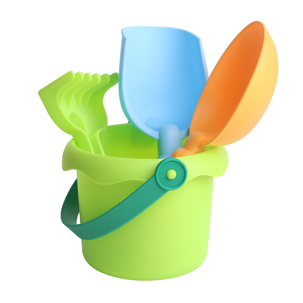 4 Piece- Kids Beach Toy Bucket Set- Multicolour