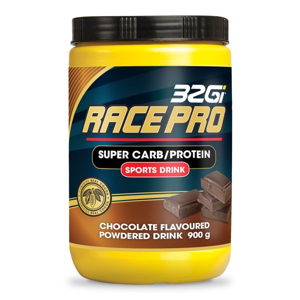 Race Pro - Sports Drink - Super Carb &amp; Protein Formula - Chocolate - 900g